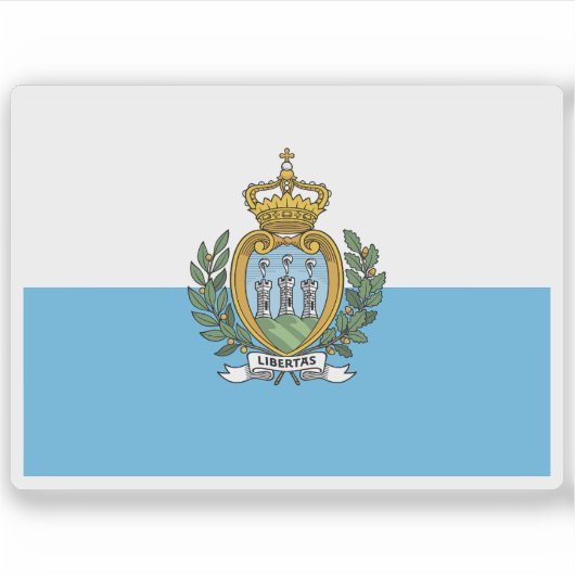 Vlag van San Marino Sticker (Voorkant)