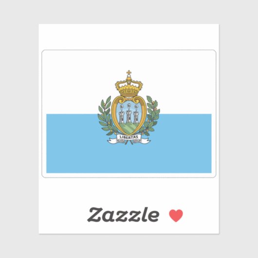 Vlag van San Marino Sticker (Vel)
