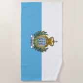 Vlag van San Marino Strandlaken (Voorkant)