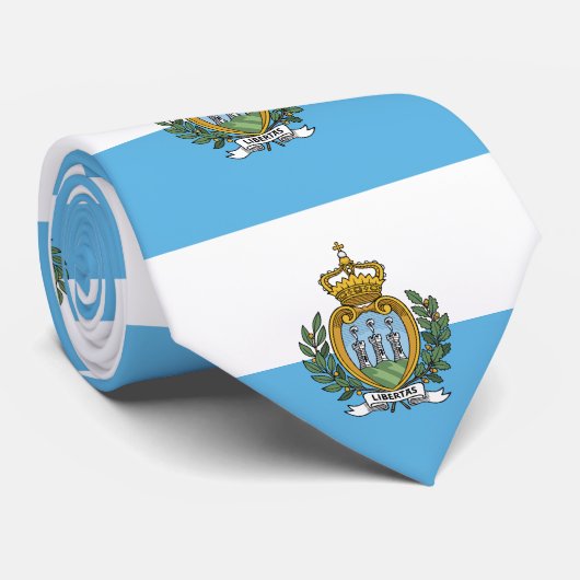 Vlag van San Marino Stropdas (Opgerold)