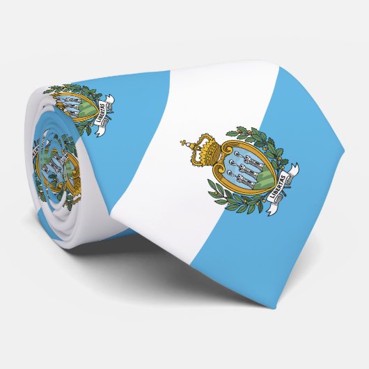 Vlag van San Marino Stropdas (Opgerold)