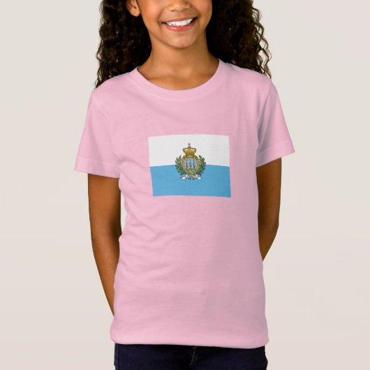 Vlag van San Marino T-shirt (Voorkant)