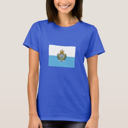 Vlag van San Marino T-shirt (Voorkant)