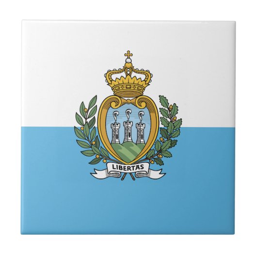 Vlag van San Marino Tegeltje (Voorkant)