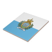 Vlag van San Marino Tegeltje (Zijkant)