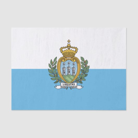 Vlag van San Marino Tissuepapier (Voorkant)