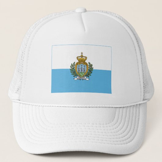 Vlag van San Marino Trucker Pet (Voorkant)