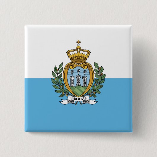 Vlag van San Marino Vierkante Button 5,1 Cm (Voorkant)