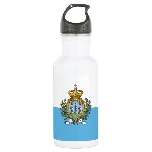 Vlag van San Marino Waterfles (Voorkant)