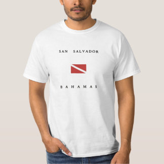 Vlag van San Salvador Bahamas Scuba T-shirt