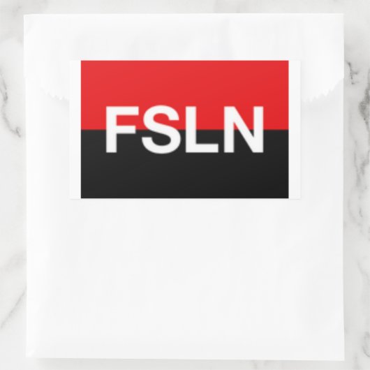 VLAG VAN SANDINISTAS RECHTHOEKIGE STICKER (Tas)
