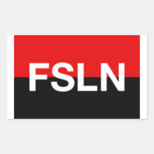 VLAG VAN SANDINISTAS RECHTHOEKIGE STICKER (Voorkant)