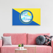 Vlag van Santa Ana (Californië) Canvas Afdruk (Insitu (Woonkamer))