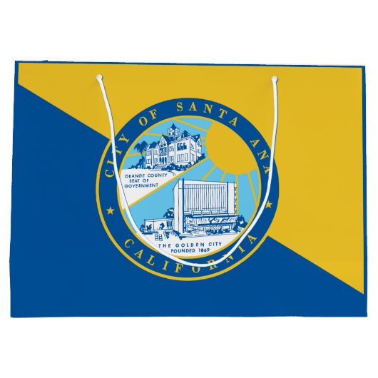 Vlag van Santa Ana, Californië Groot Cadeauzakje (Achterkant)