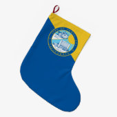 Vlag van Santa Ana (Californië) Grote Kerstsok (Voorkant (Hangend))