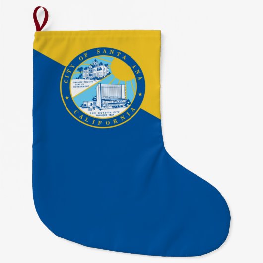 Vlag van Santa Ana (Californië) Grote Kerstsok (Voorkant)