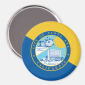 Vlag van Santa Ana, Californië Magneet (Voorkant / Achterkant)