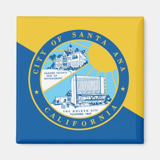 Vlag van Santa Ana (Californië) Magneet (Voorkant)