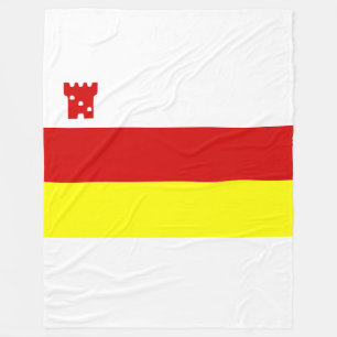 Vlag van Santa Barbara, California Fleece Blanket Deken