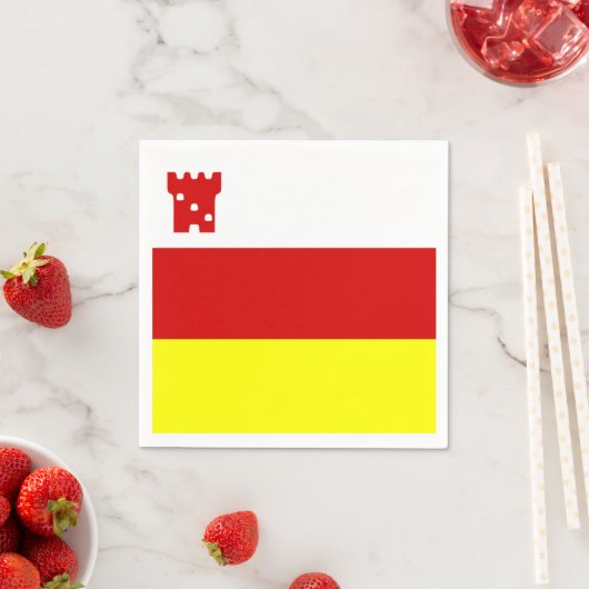 Vlag van Santa Barbara, California Paper Napkins Servet (Insitu)