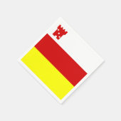 Vlag van Santa Barbara, California Paper Napkins Servet (Hoek)