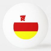 Vlag van Santa Barbara, California Ping Pong Ball (Achterkant)