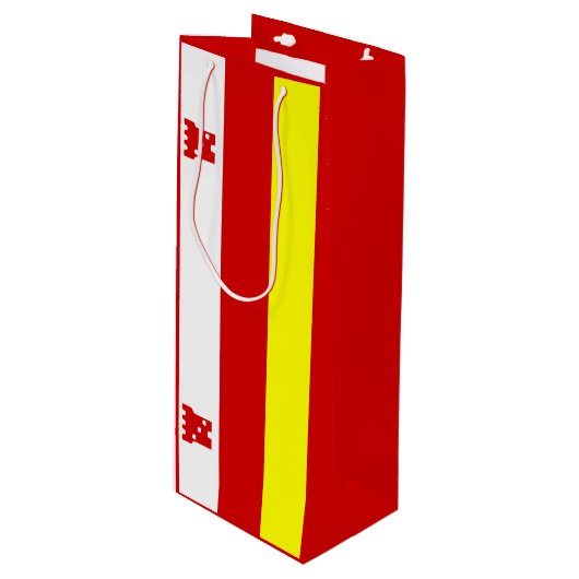 Vlag van Santa Barbara, California Wine Gift Bag Wijn Cadeautas (Voorkant Gekanteld)