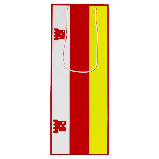 Vlag van Santa Barbara, California Wine Gift Bag Wijn Cadeautas (Voorkant)