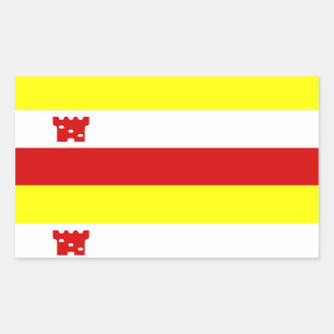 Vlag van Santa Barbara, Californië, rechthoekig z Rechthoekige Sticker