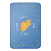 Vlag van Santa Clara (provincie VS, Californië) Badmat (Voorkant Verticaal)