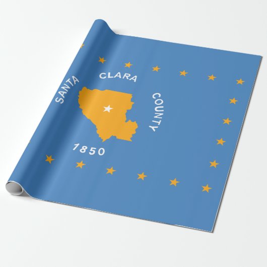 Vlag van Santa Clara (provincie VS, Californië) Cadeaupapier (Uitgerold)