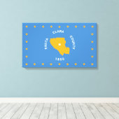 Vlag van Santa Clara (provincie VS, Californië) Canvas Afdruk (Insitu (Houten vloer))