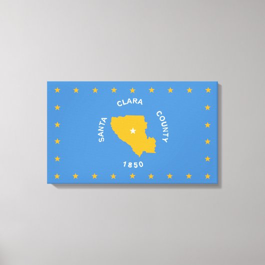 Vlag van Santa Clara (provincie VS, Californië) Canvas Afdruk (Voorkant)