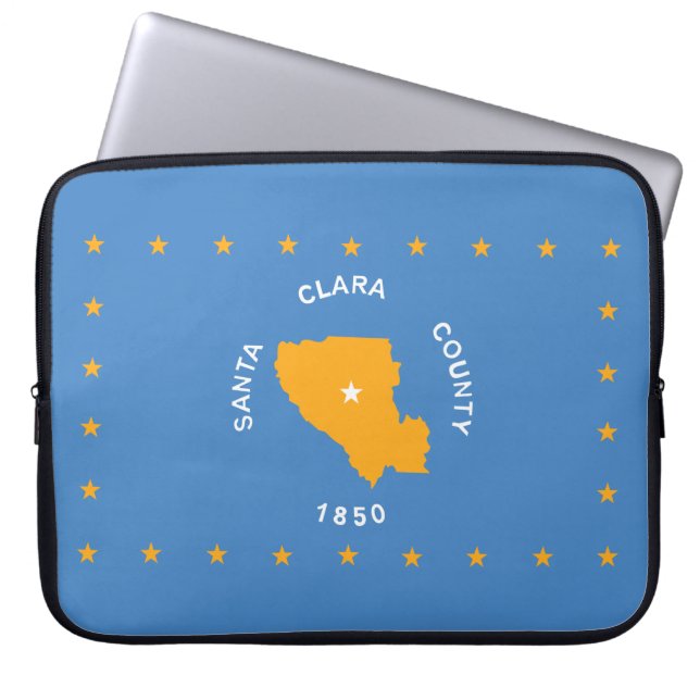 Vlag van Santa Clara (provincie VS, Californië) Laptop Sleeve (Voorkant)