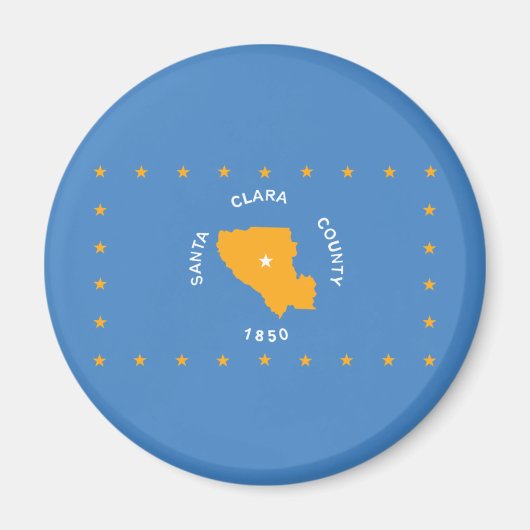 Vlag van Santa Clara (provincie VS, Californië) Magneet (Voorkant)