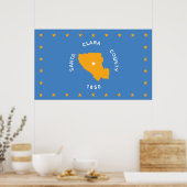 Vlag van Santa Clara (provincie VS, Californië) Poster (Keuken)