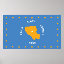 Vlag van Santa Clara (provincie VS, Californië) Poster