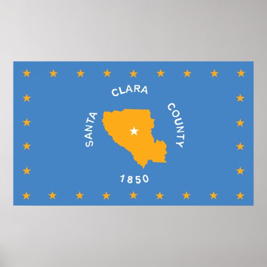 Vlag van Santa Clara (provincie VS, Californië) Poster (Voorkant)