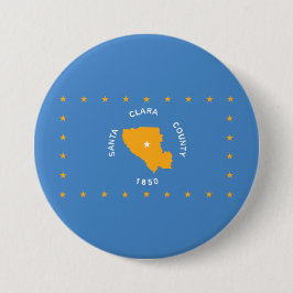 Vlag van Santa Clara (provincie VS, Californië) Ronde Button 7,6 Cm