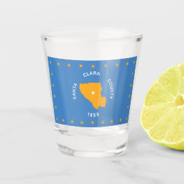 Vlag van Santa Clara (provincie VS, Californië) Shot Glas