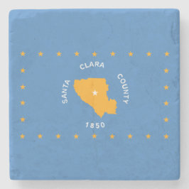 Vlag van Santa Clara (provincie VS, Californië) Stenen Onderzetter