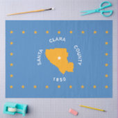 Vlag van Santa Clara (provincie VS, Californië) Tissuepapier (Craft)