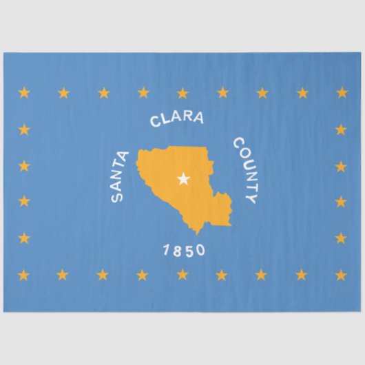 Vlag van Santa Clara (provincie VS, Californië) Tissuepapier (Voorkant)