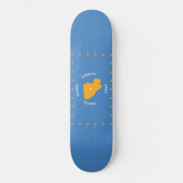Vlag van Santa Clara (VS-county, Californië) Persoonlijk Skateboard