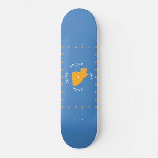 Vlag van Santa Clara (VS-county, Californië) Persoonlijk Skateboard (Voorkant)