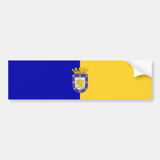 Vlag van Santiago (Chili) Bumpersticker (Voorkant)