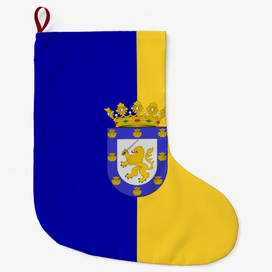 Vlag van Santiago (Chili) Grote Kerstsok (Voorkant)