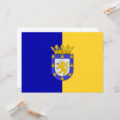 Vlag van Santiago (Chili) Kaart (Voorkant / Achterkant in situ)