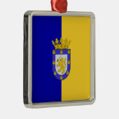 Vlag van Santiago (Chili) Metalen Ornament (Rechts)