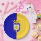 Vlag van Santiago (Chili) Papieren Bordje (Feest)